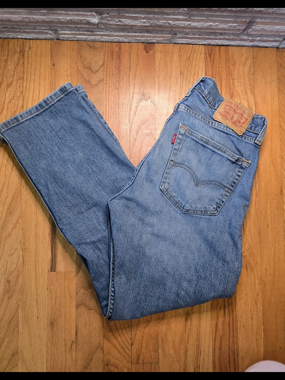 Levi's 505 Regular Fit Jeans Men's 32x30 Light Wash Straight Leg Denim